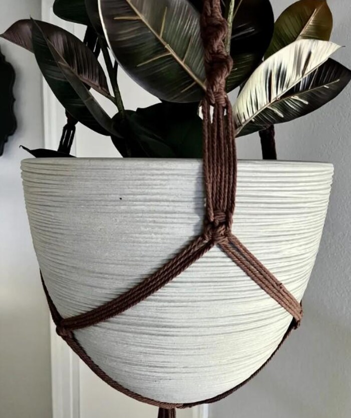 Giant XXL Brown Macrame Plant Hanger - 9 to 16 inch pot - Brown - Large Pot  Planter Holder - Long Hanging Planter - Oversized - Huge | MakerPlace by  Michaels