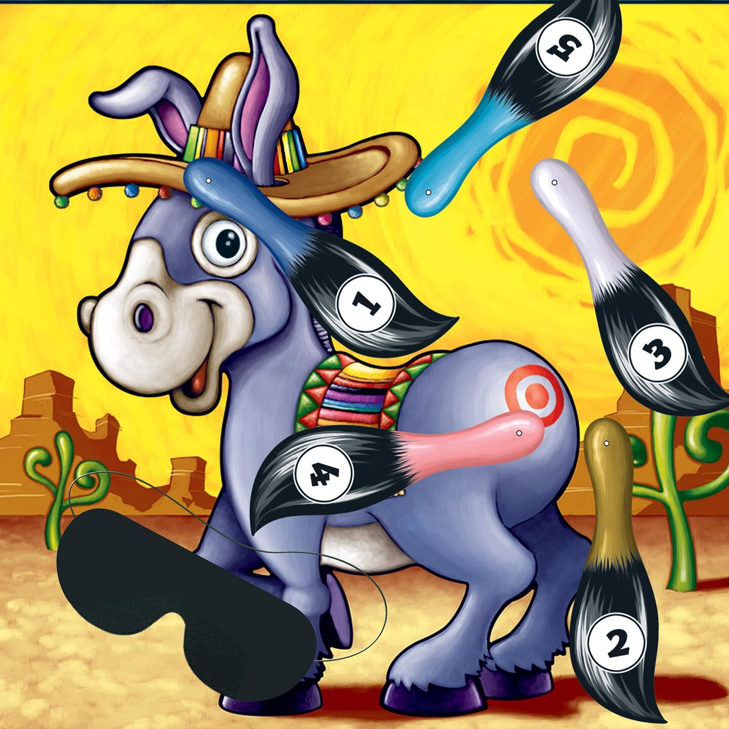 24 Pack Beistle Pin the Tail on the Donkey Game