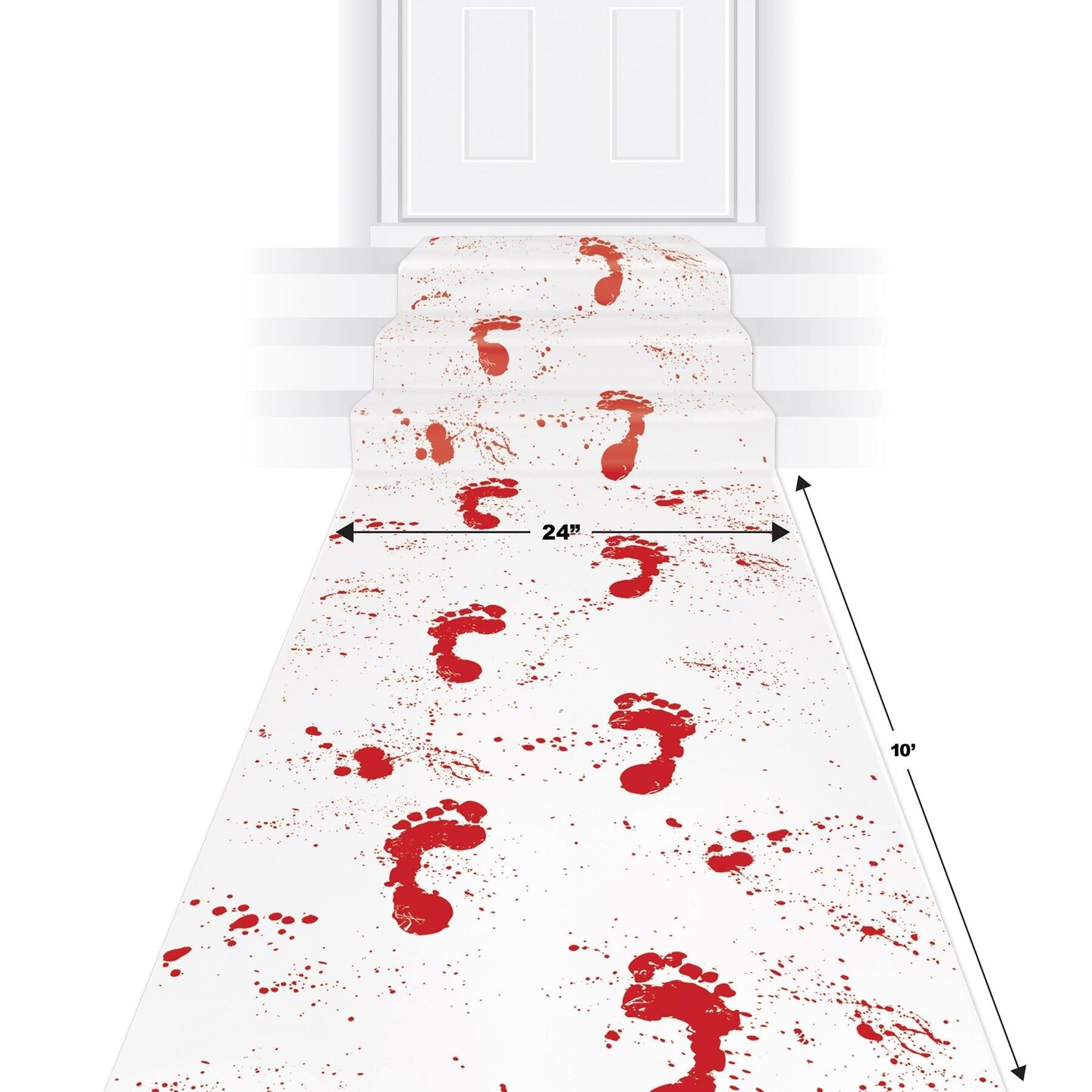 6 Pack Beistle Halloween Bloody Footprints Runner