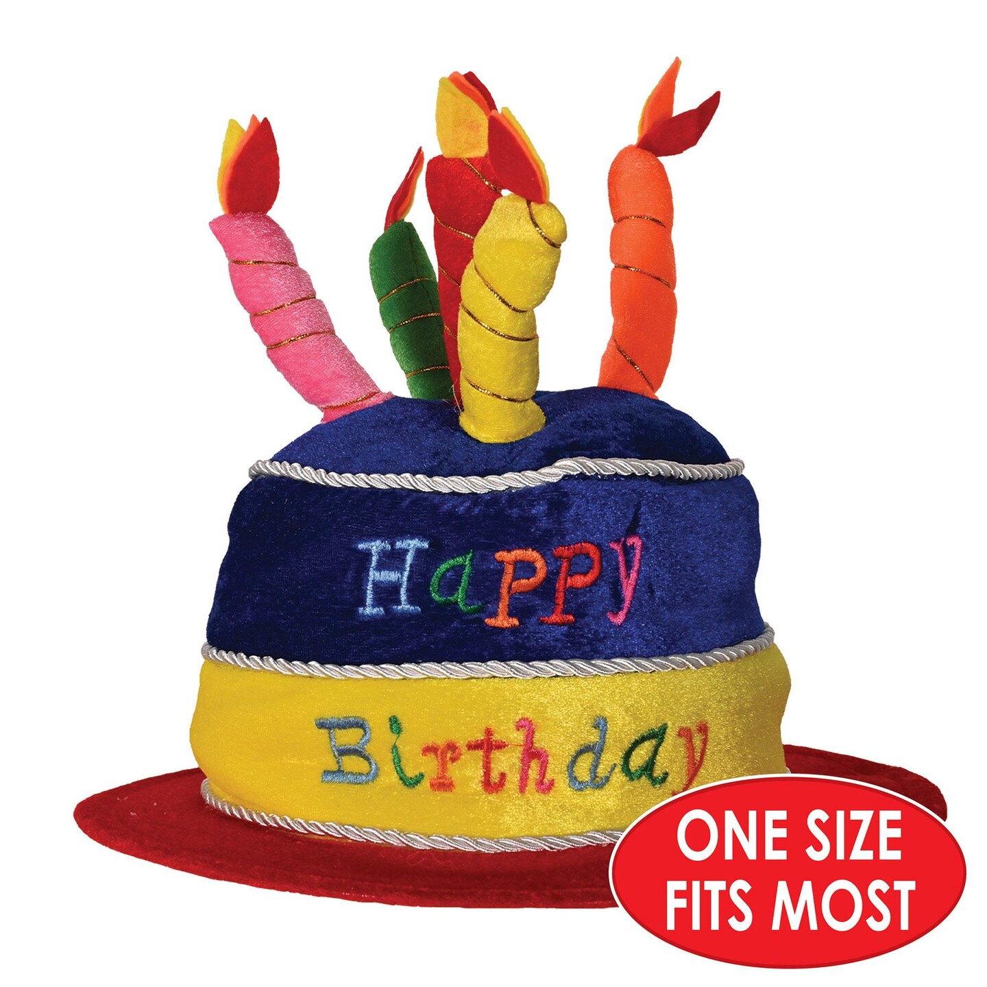 12 Pack Beistle Plush Birthday Party Cake Hat