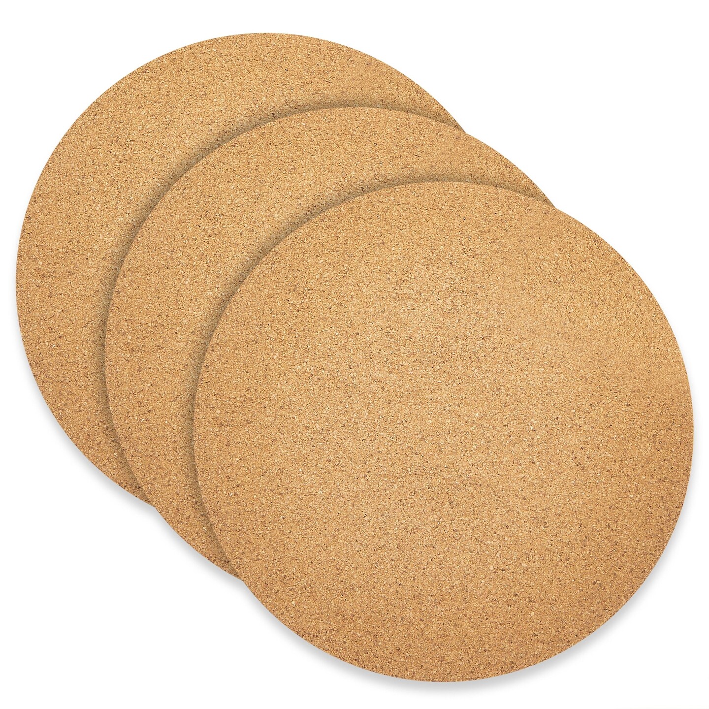 Juvale Plant Cork Mat, Round Planter Plate &#x2013; 3-Pack 12-Inch Cork Coasters for Plants, Ideal for Indoor Pots, Surface Protection, and Decorative Home or Office Decor Settings