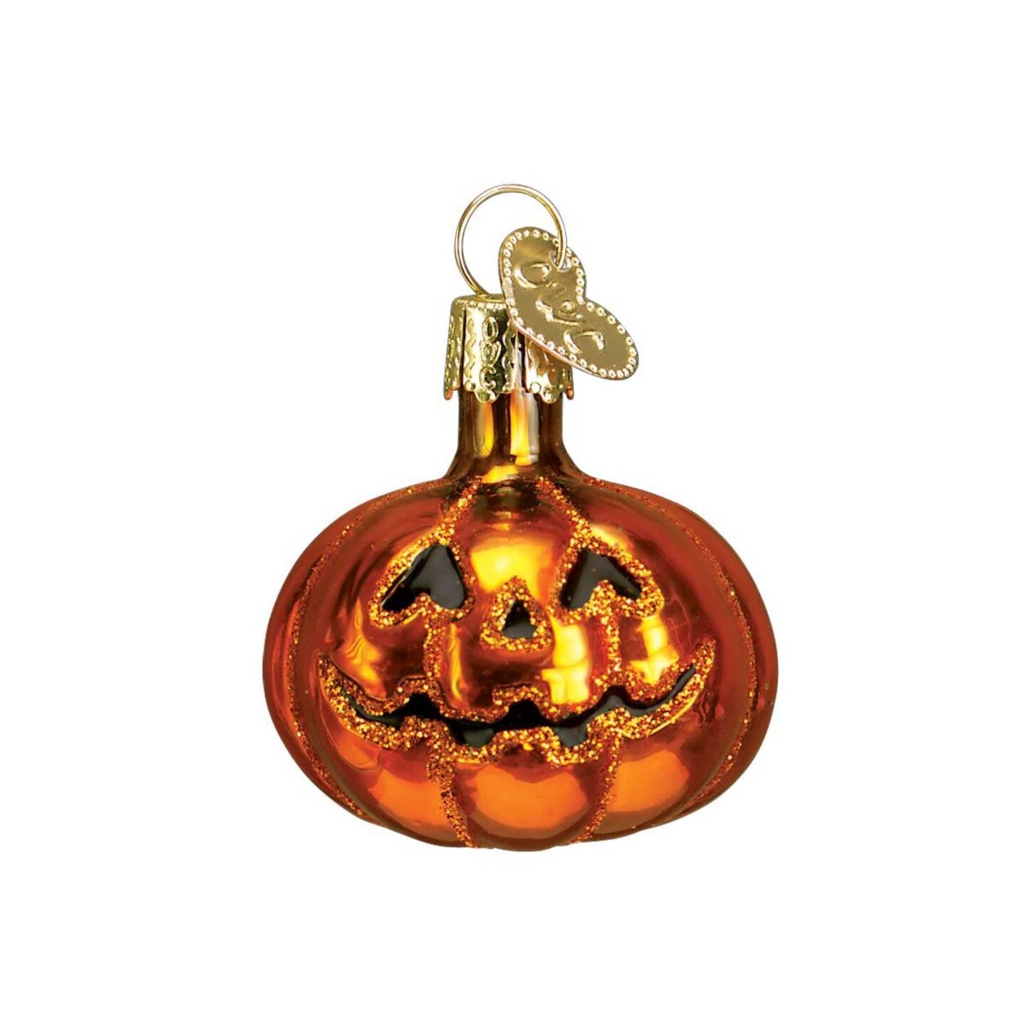 Old World Christmas 2.0 Inch Miniature Halloween Assortment Halloween Tree Ornament Set , Owl Bats Moon