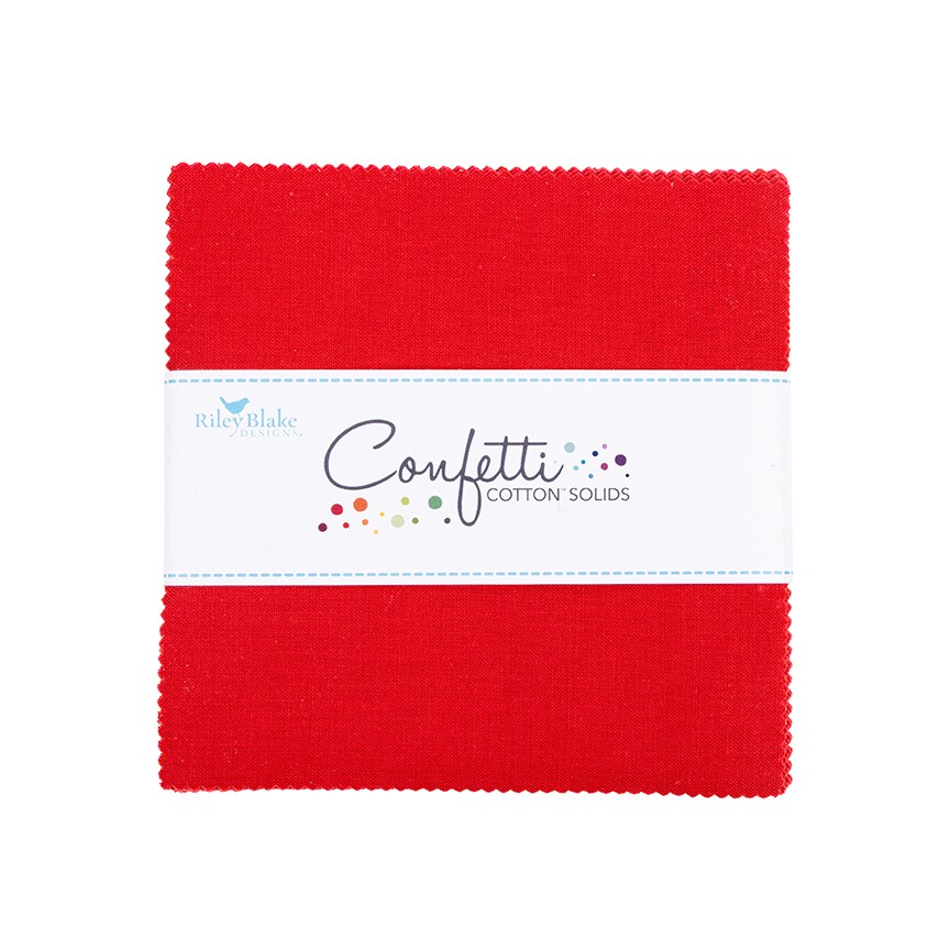 Confetti Cotton 5" Square Pack (Charm Pack / 5" Stacker) in Schoolhouse by Riley Blake (5-120-SCHOOLHOUSE-42)