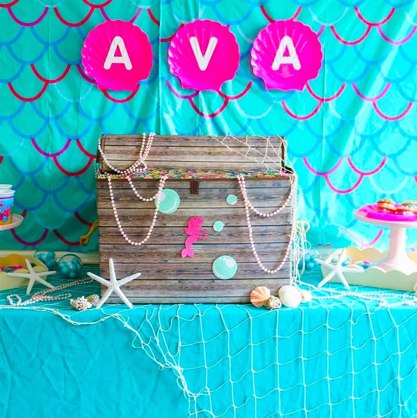 4E&#x27;s Novelty 1 Pack Fish Net Decorations - Natural Cotton 14ft x 4ft Beach Themed Party Decor