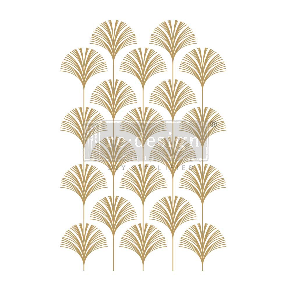 Decor Transfers® 24x35 - Interlinked Fans - total sheet size 24"x35", cut into 3 sheets