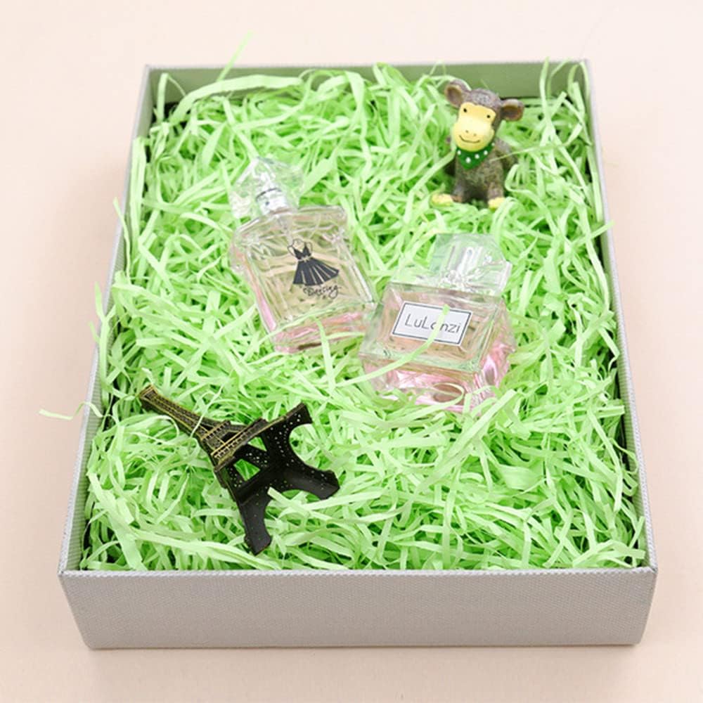 Raffia Paper Shreds, 100g Shredded Paper for Gift Box, Crinkle Cut Paper Shred Filler for Gift Wrapping &#x26; Basket Filling(Green)