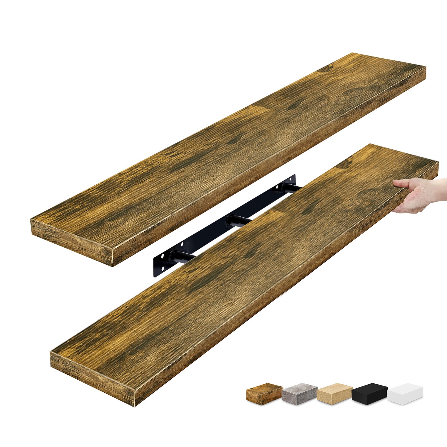 Sorbus Floating Shelves for Wall - 2 Extra Long Floating Shelves - 47 x 9.25 Inch Wall Mounted Floating Shelves for Wall
