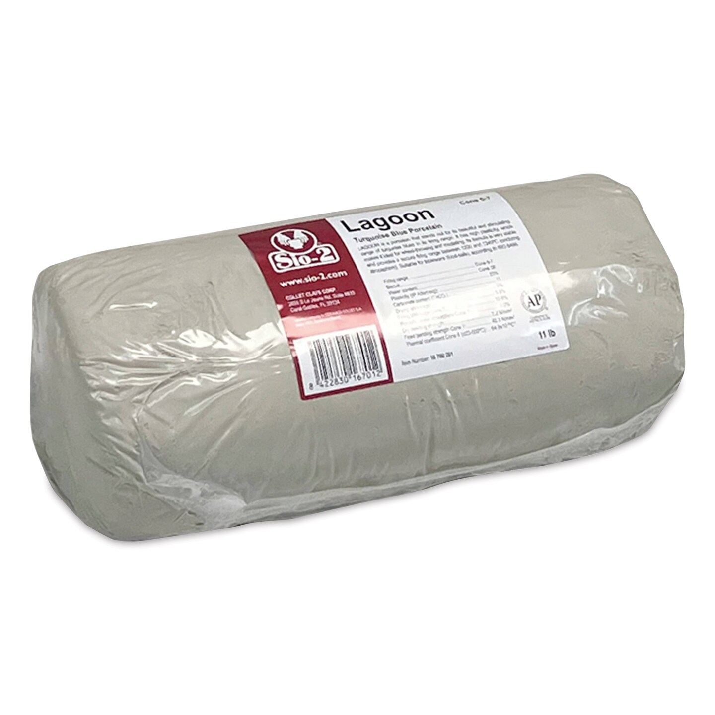 Sio-2 Lagoon Turquoise Blue Porcelain Clay - 11 lb