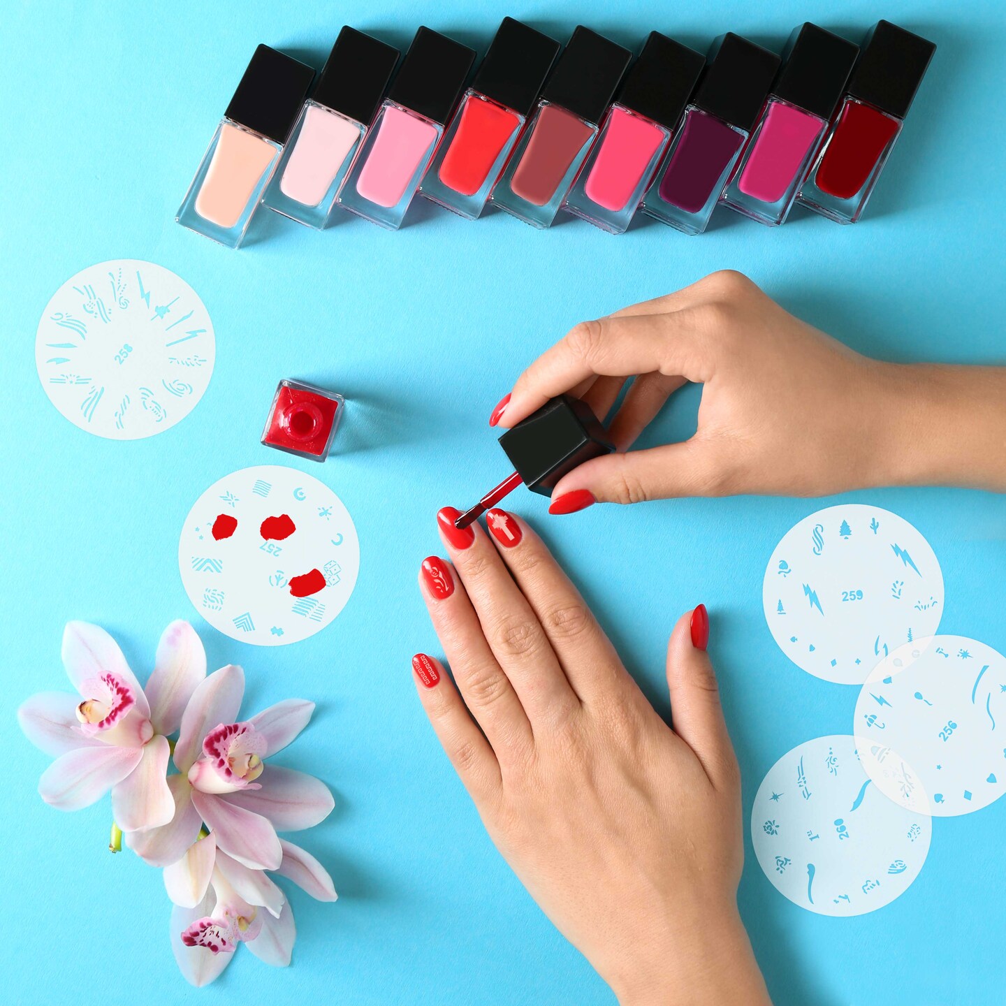 Airbrush Nail Stencils - Nail Art Stencils Series #13: 340 Unique Designs from 20 Individual Templates