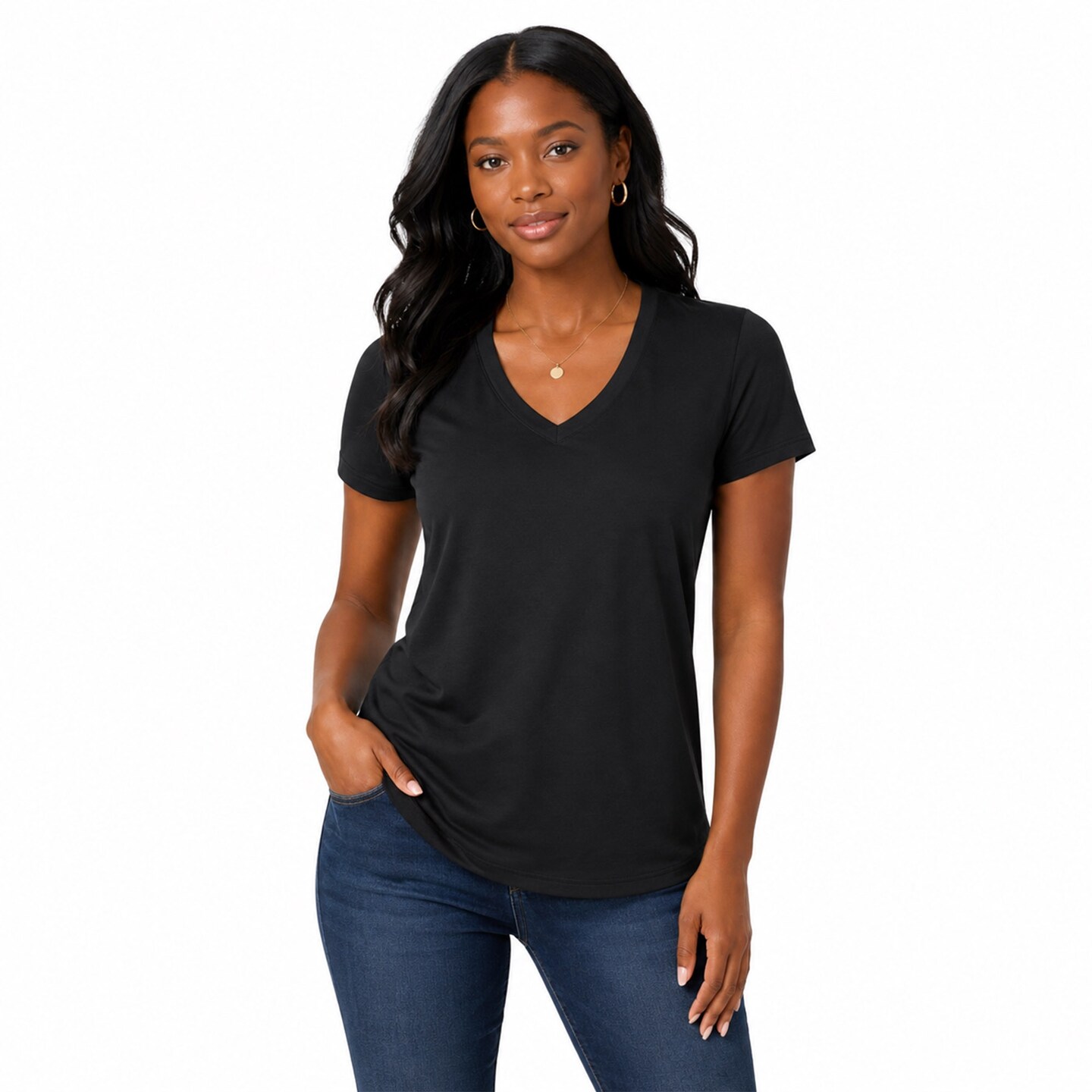 BELLA CANVAS Women's Relaxed Jersey V Neck TShirt Free Shipping