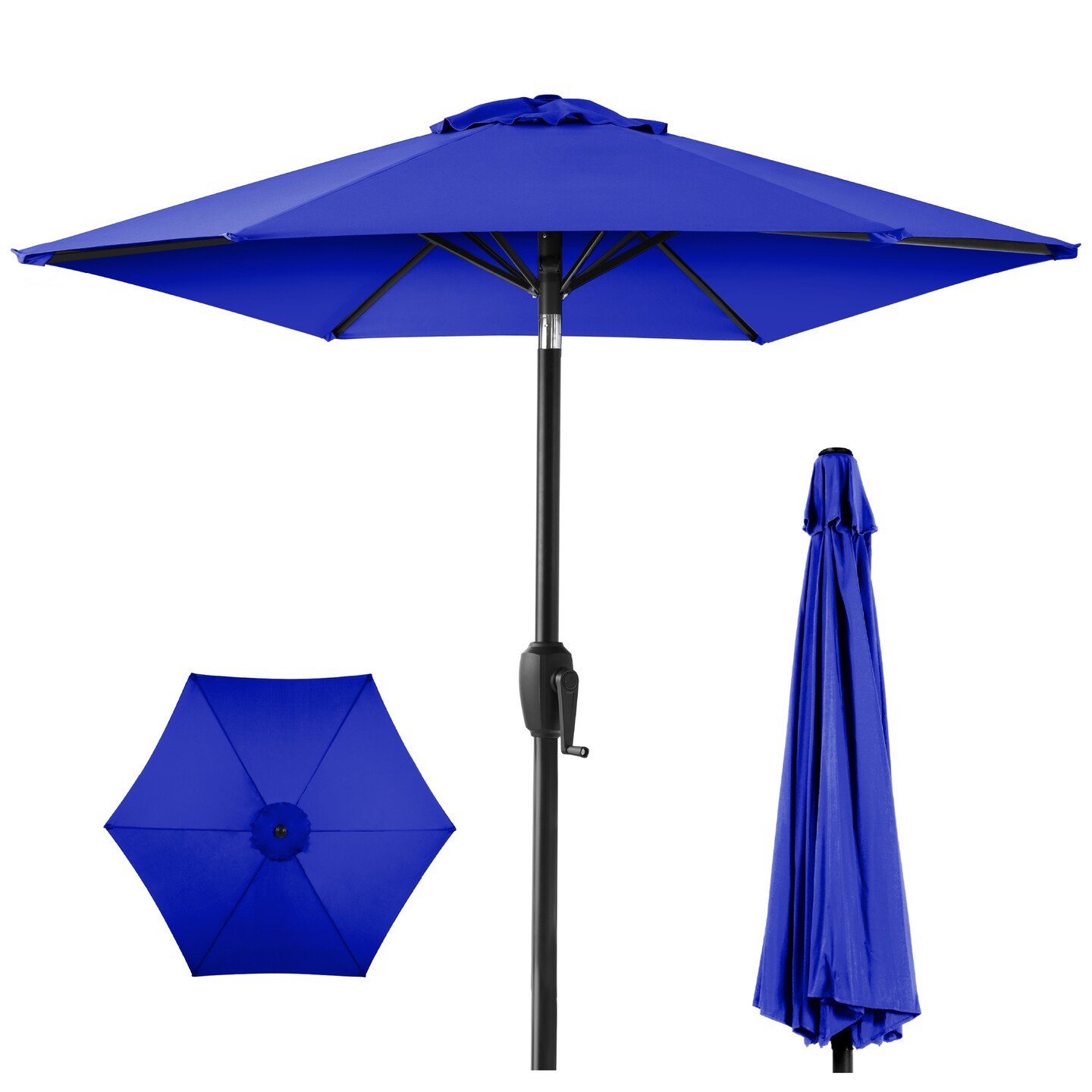best heavy duty patio umbrella 9x11ft White Rectangular with White Umbrella Stand for Backyard Overall Dimensions Best Choice Products 7.5ft Heavy-Duty