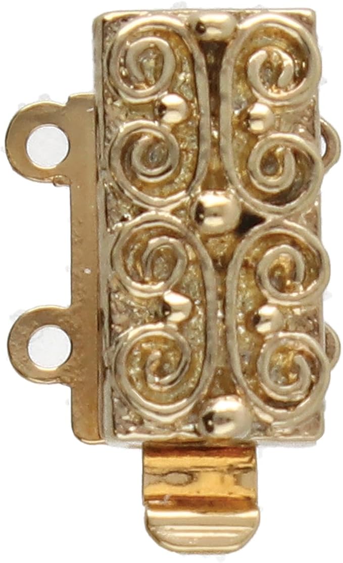 The Beadsmith Push Pull Slide Clasp &#x2013; Elegant Elements &#x2013; Strand Designs &#x2013; Component to Finish or Connect Bracelets, Necklaces and DIY Handmade Jewelry