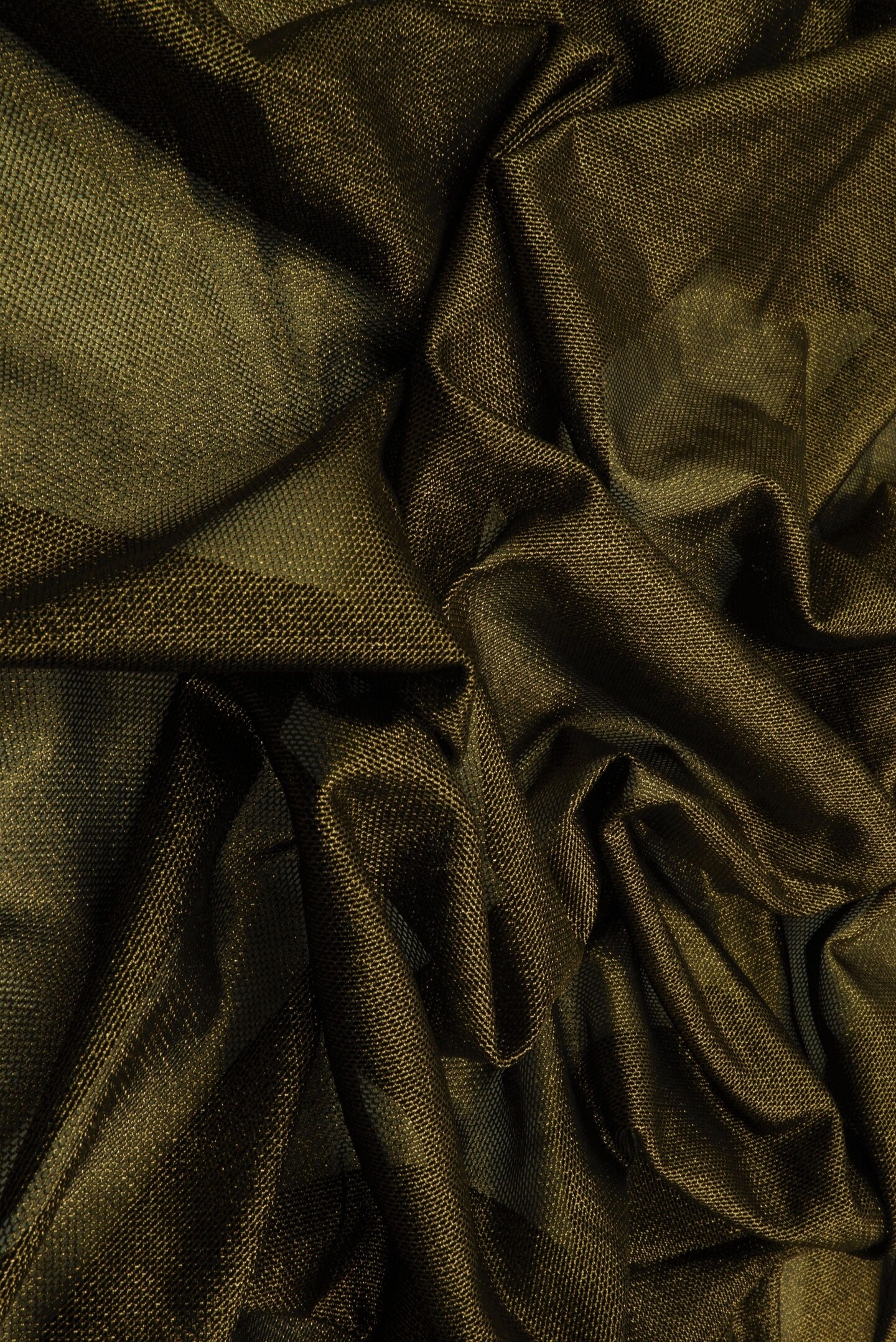 1 Yard Mesh Fabric with Foil Accent 58/60 Inch Wide Lightweight Stretch Polyester Blend 90% Polyester, 10% Spandex