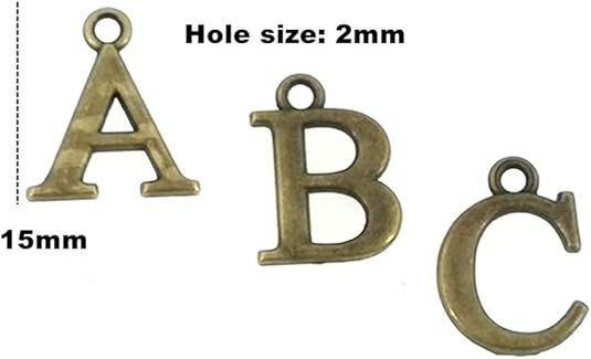 Alphabet Letter Charms Pendant Bead for Jewelry Making (4 sets/104pcs)