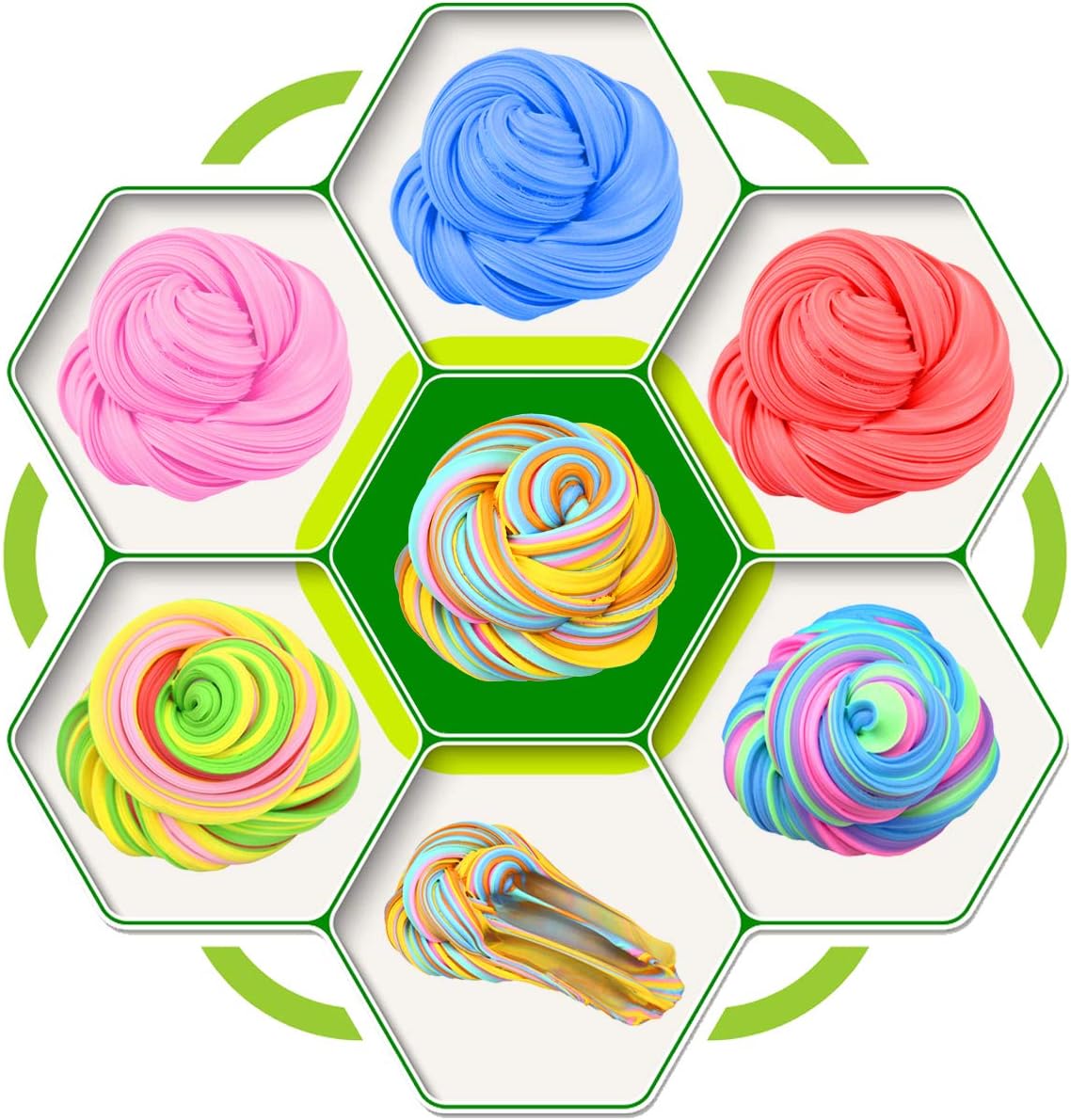 36 Pack Mini Butter Slime Kit with Fruits Charms (36 Colors)