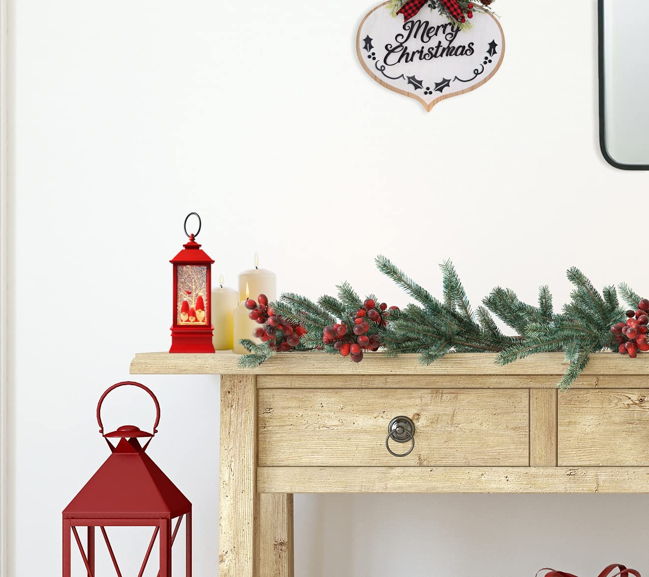 Haute Decor Snowburst Snow Globe Lanterns