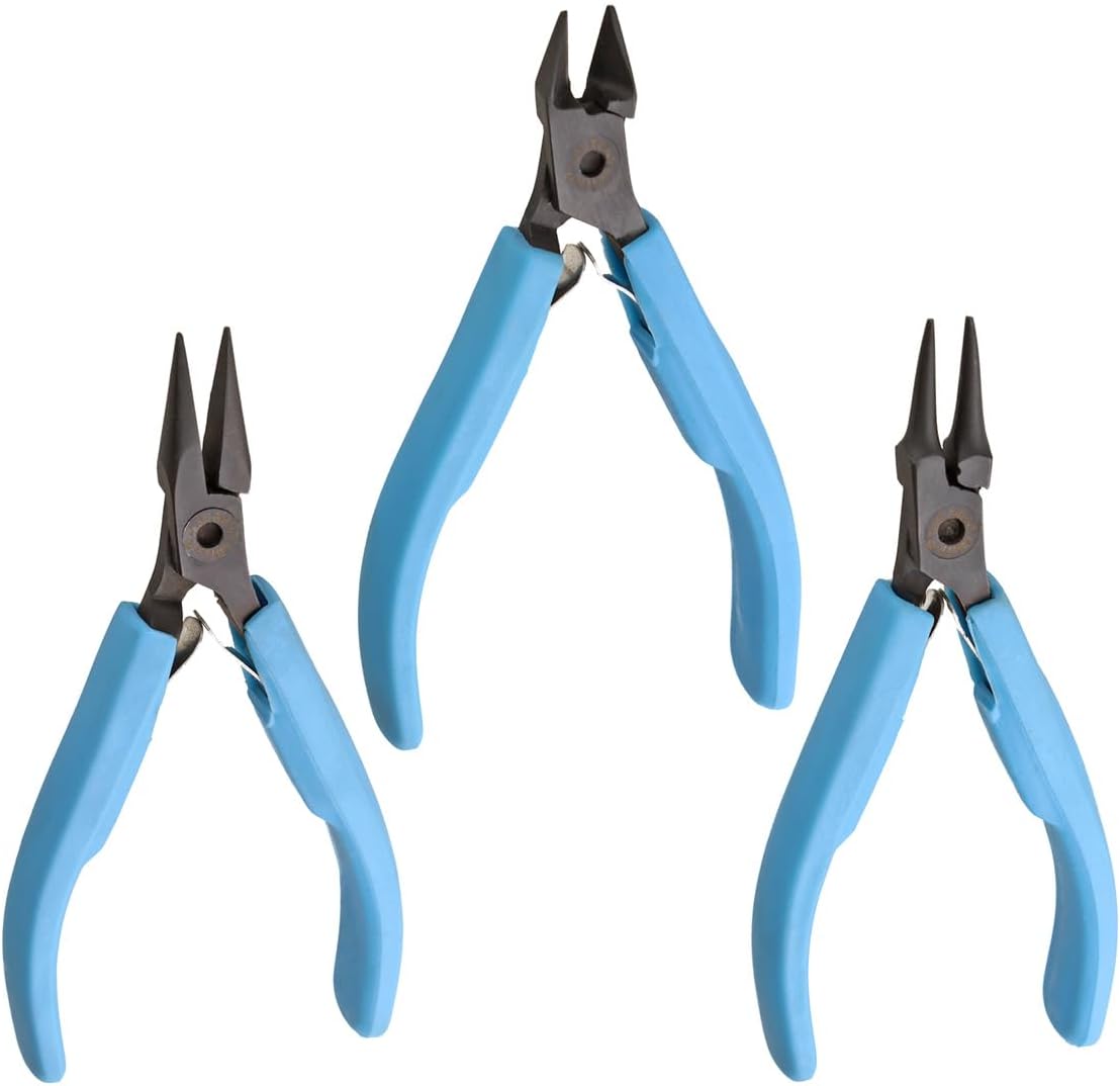 The Beadsmith Chain Nose Pliers - Jeweler&#x2019;s Elements - Black Oxide Coated Jewelry-making Tool for Bending Wire and Closing Jump Rings