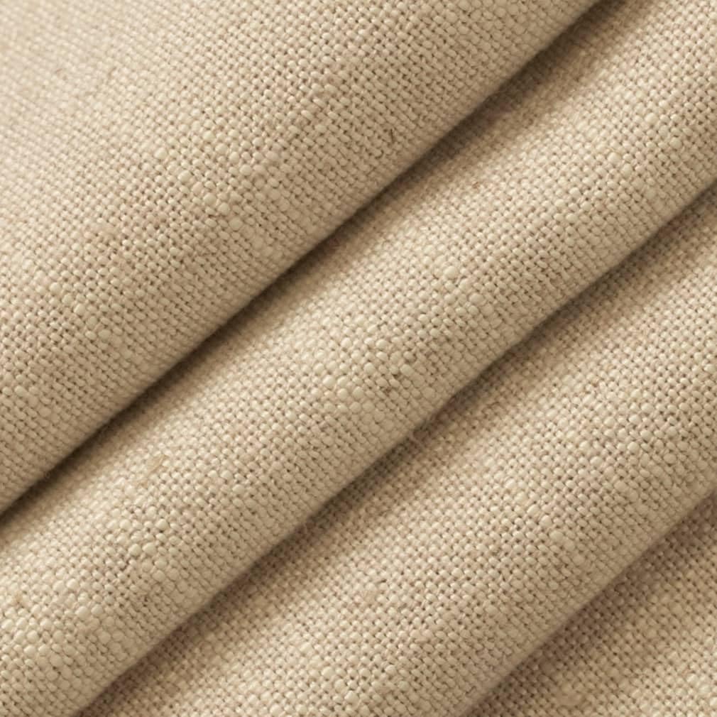 Beige OEKA-TEX Standard 100 Certified Plain Linen Blend Upholstery Fabric by The Yard - SKU: Ross Oat