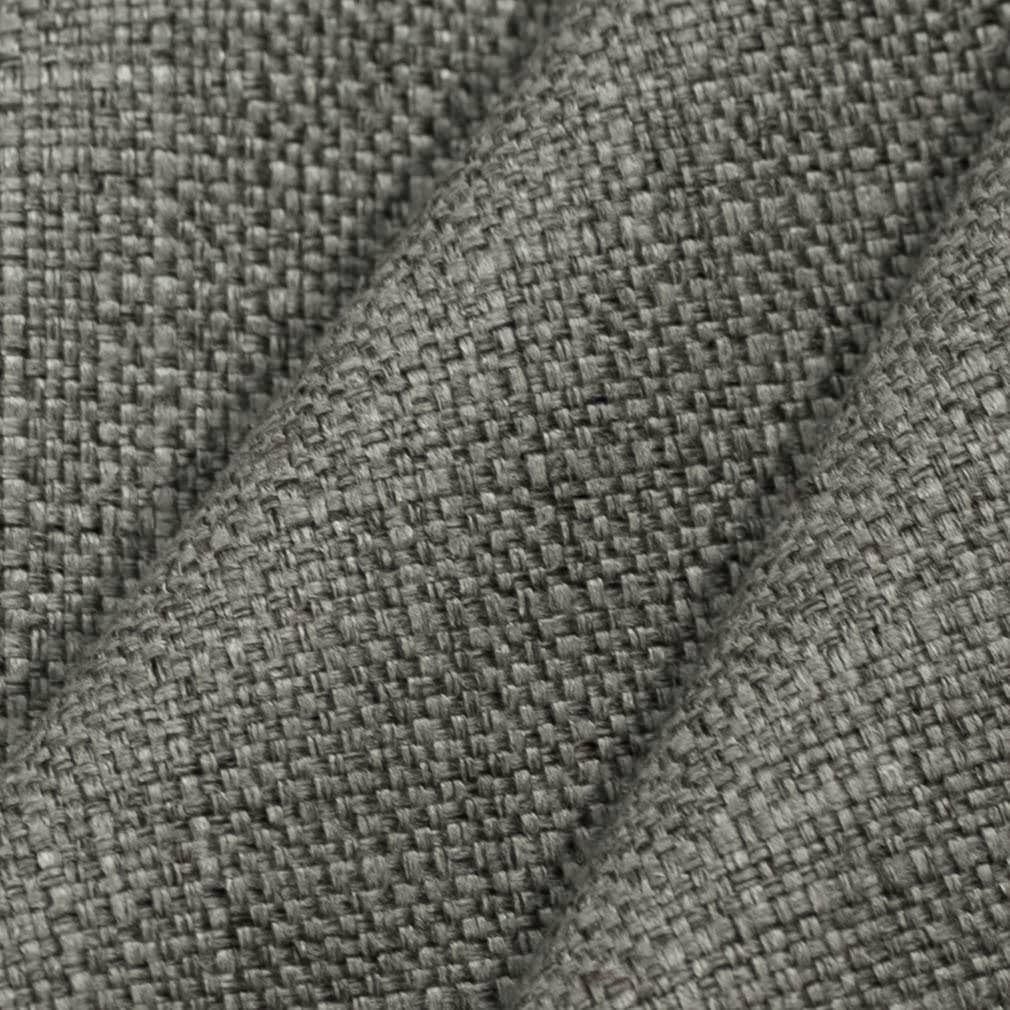Grey Linen Look Textured Upholstery Fabric by The Yard - SKU: Lambert Iron