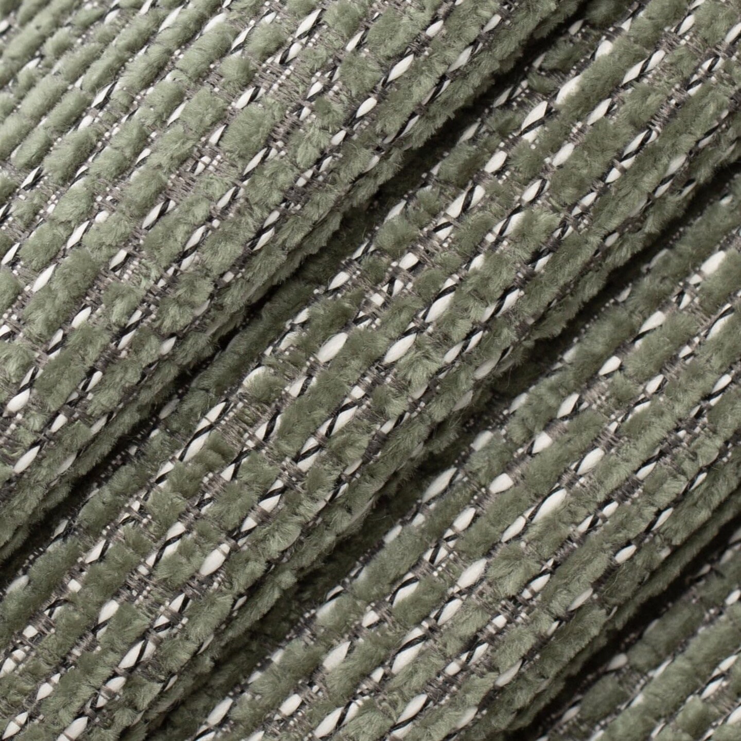 Green Performance Grade Plain Solid Tweed Textures Upholstery Fabric by The Yard - SKU: Brianna Forest
