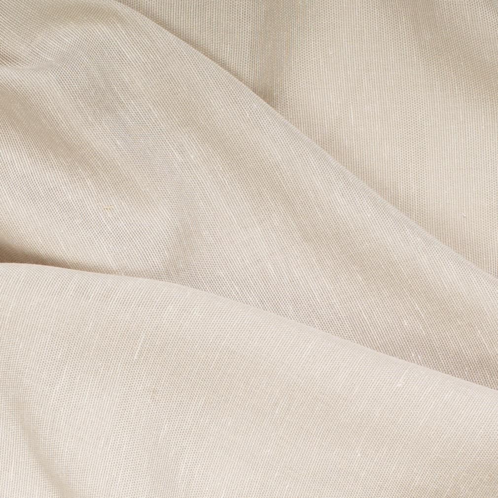 Natural Grey Linen Look Sheer Upholstery Fabric by The Yard - SKU: Nicholas Sand
