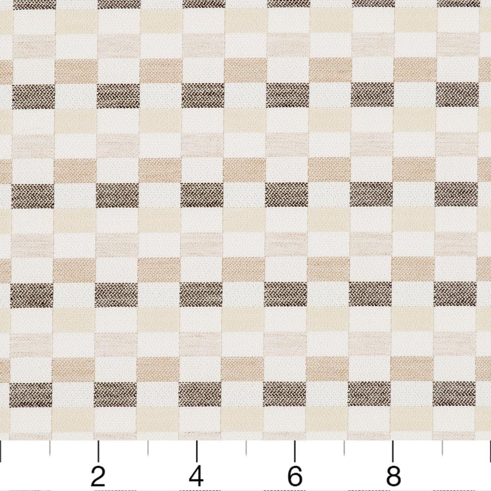 Natural Stain Resistant Performance Pet Friendly Abstract Geometric Woven Pattern Upholstery Fabric by The Yard - SKU: Roy Pebble