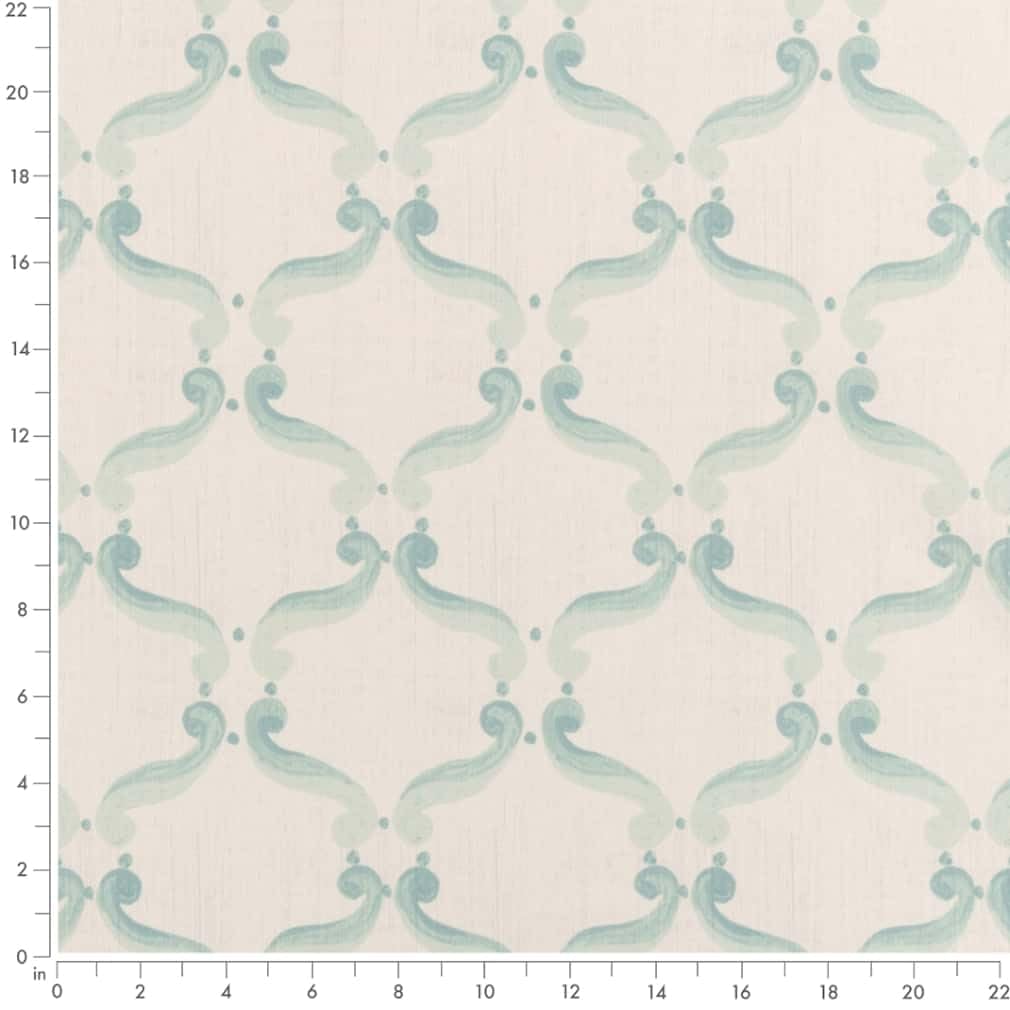 Aqua Stain Resistant Performance Pet Friendly Abstract Geometric Linen Look Print Upholstery Fabric by The Yard - SKU: Randy Rain