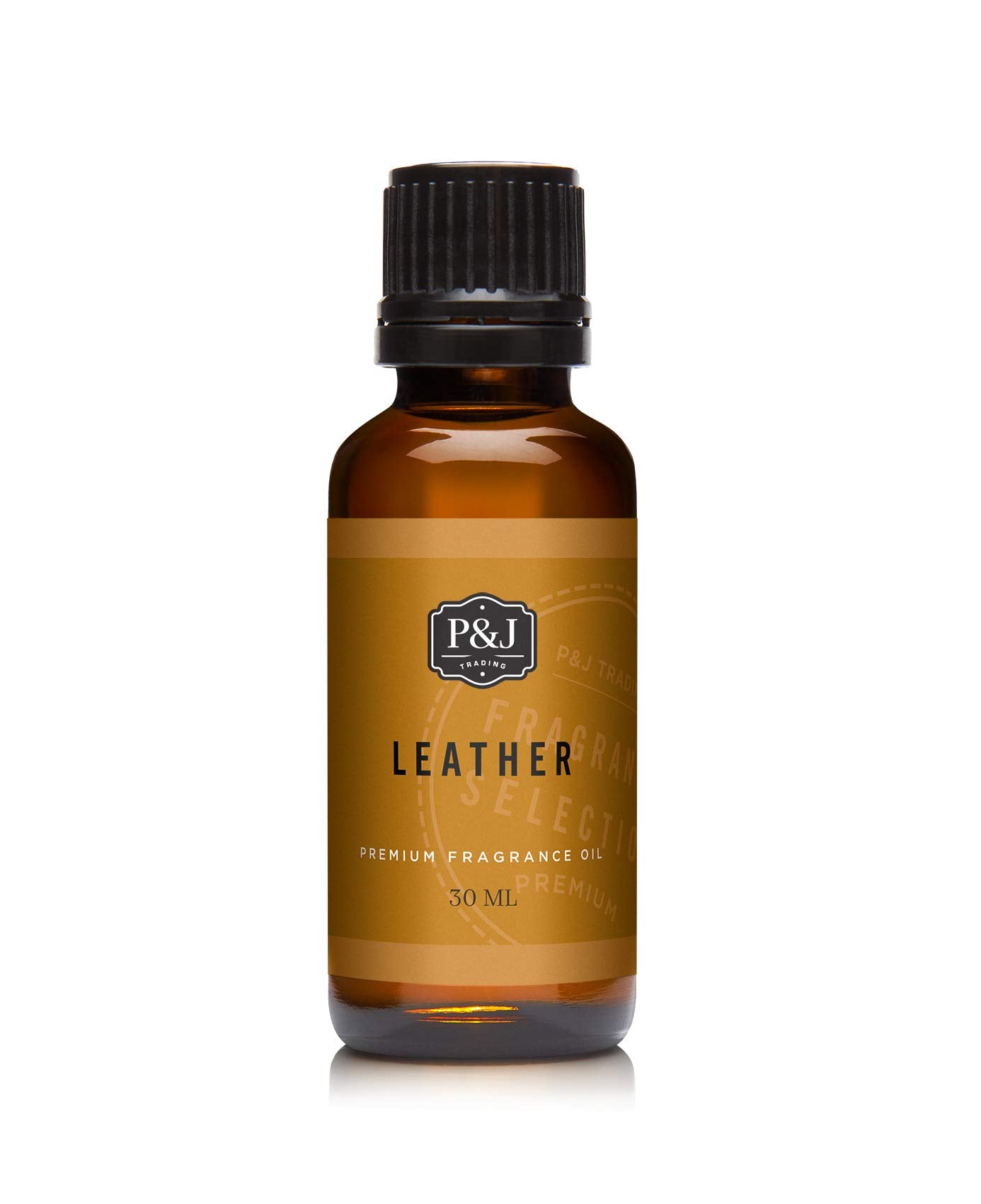 P&#x26;J Trading - Leather Scented Oil 30ml - Fragrance Oil for Candle Making, Soap Making, Diffuser Oil