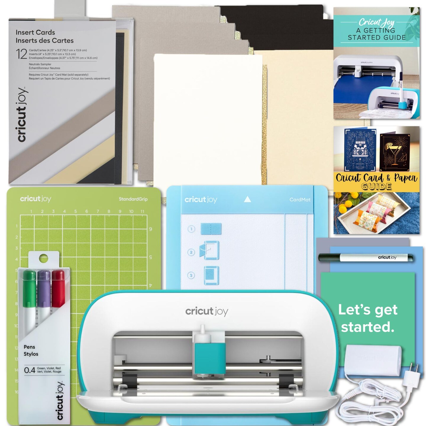 Cricut Joy Machine DIY Card Making Bundle - Sampler Insert Cards, Mat, Gel Pens