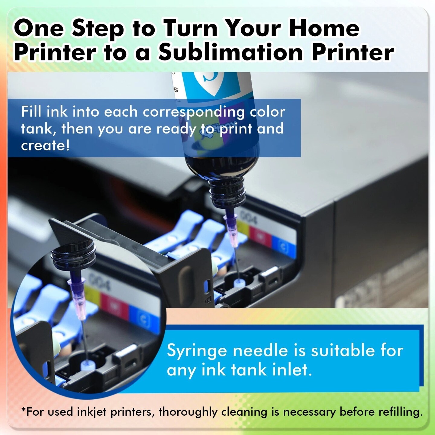 Koala Sublimation Bundle - 110 Sheets 8.5x11 Paper + Ink for Epson