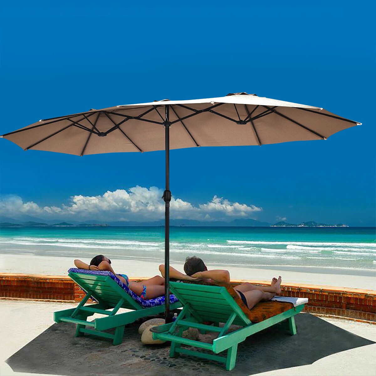 better homes and gardens avila modern beach umbrella patio table Better Homes & Gardens Outdoor Patio Furniture