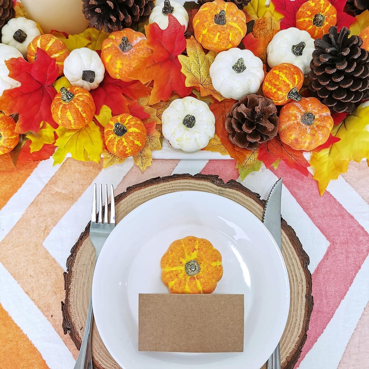 32 Pcs Assorted Mini Pumpkins Tabletop