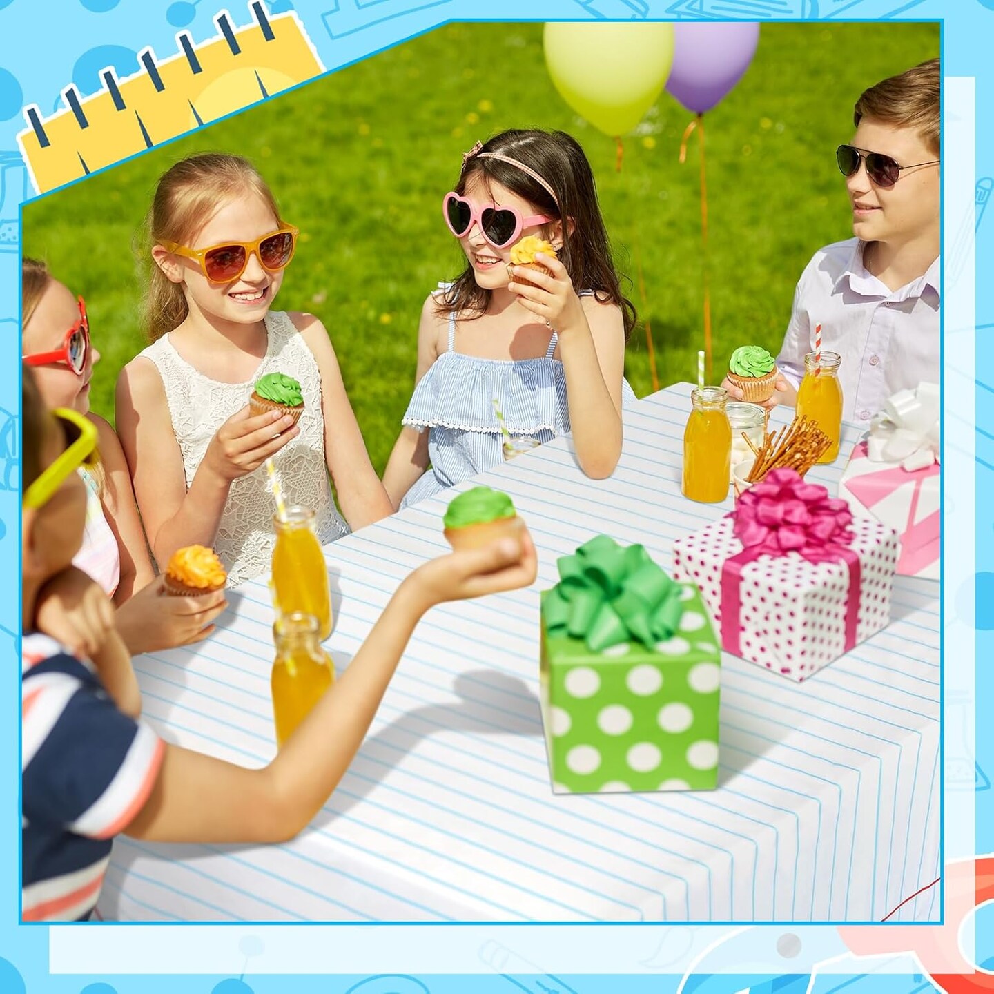 4 Pcs Preschool Kindergarten Back to School Party Tablecloth