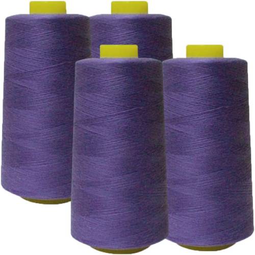 4 Pack of 6000 Yard Purple Spools Sewing Thread All Purpose Thread for All Sewing Machines