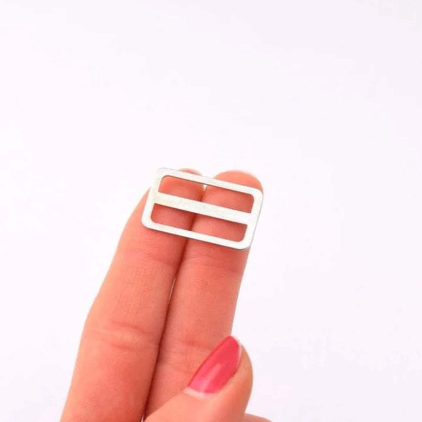 1 Dozen 7/8 Inch Oversized Rectangular Silver Flat Strap Adjusters Sliders for Bags