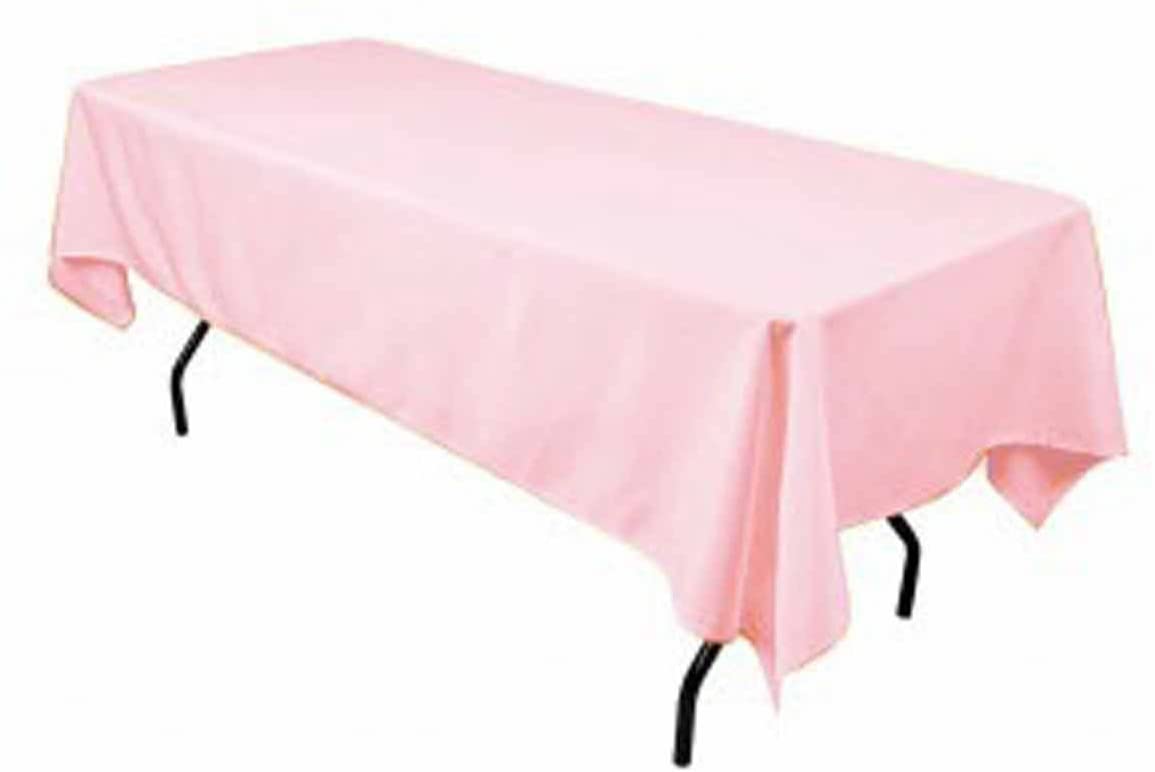 Rectangular Light Pink Polyester Tablecloth 60×144 Inch Elegant Décor for Weddings, Parties & Banquets