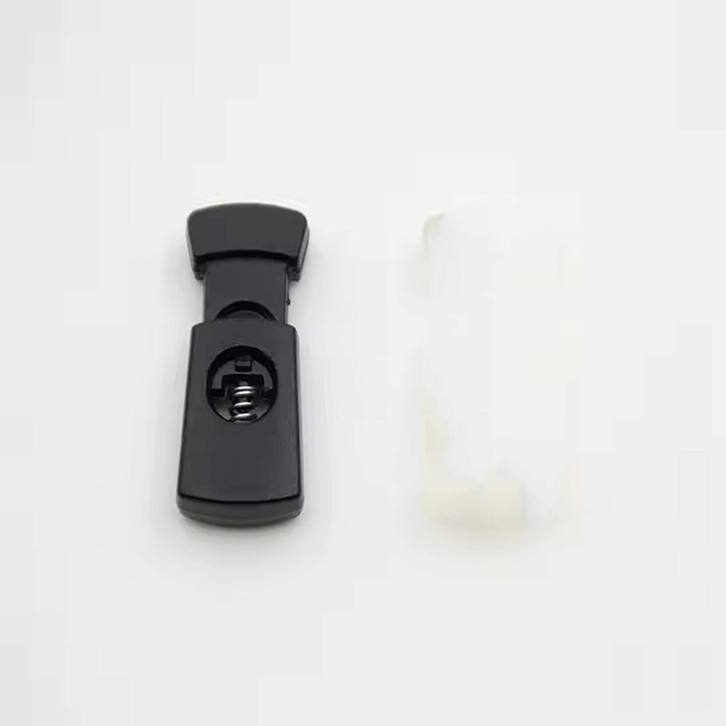 12 Pieces B-Black Drawstring Cord Stopper Spring Toggle Plastic Cord Lock Clip
