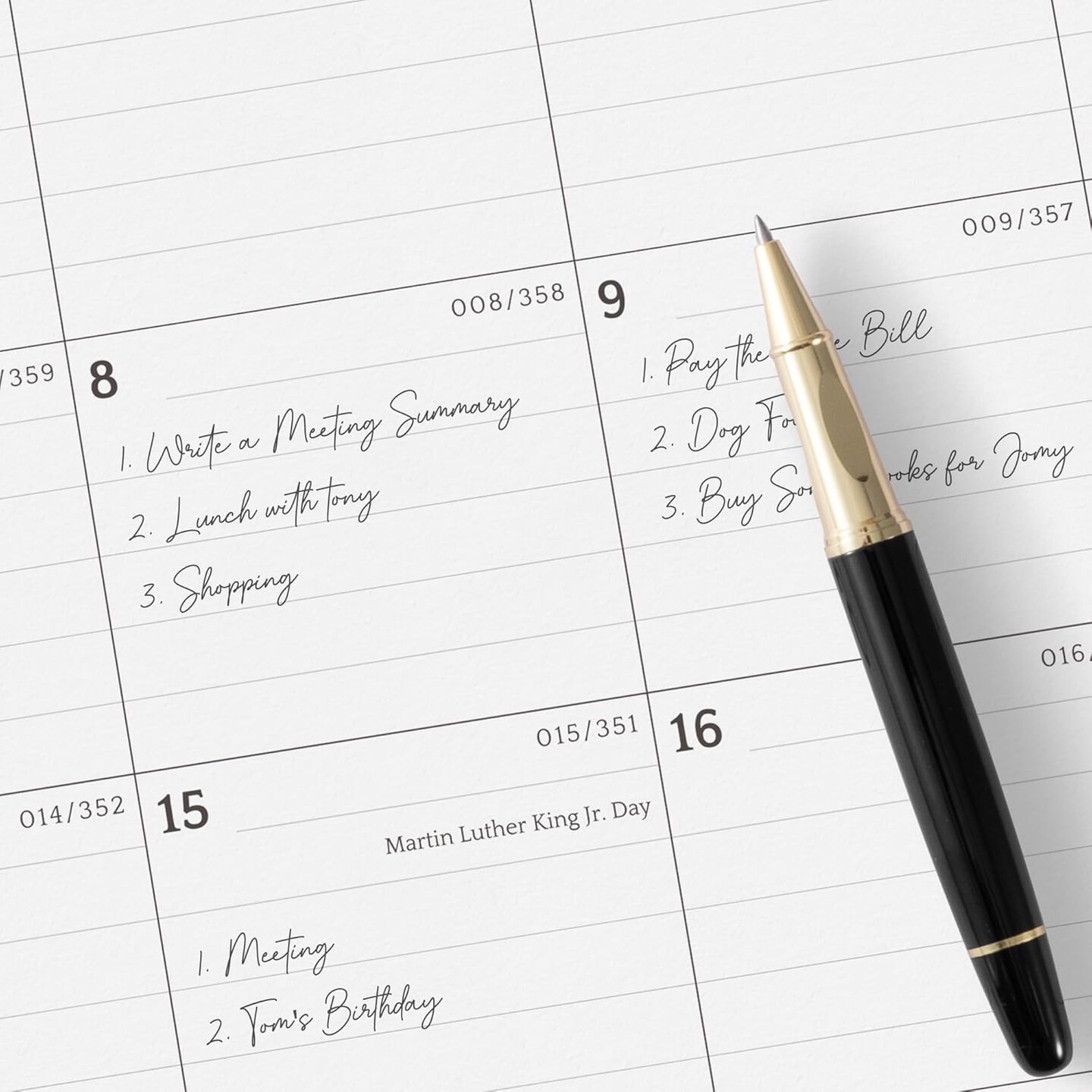 Large Desk Calendar 2025-2026 - 21 x 16-1/2 Inch - Green