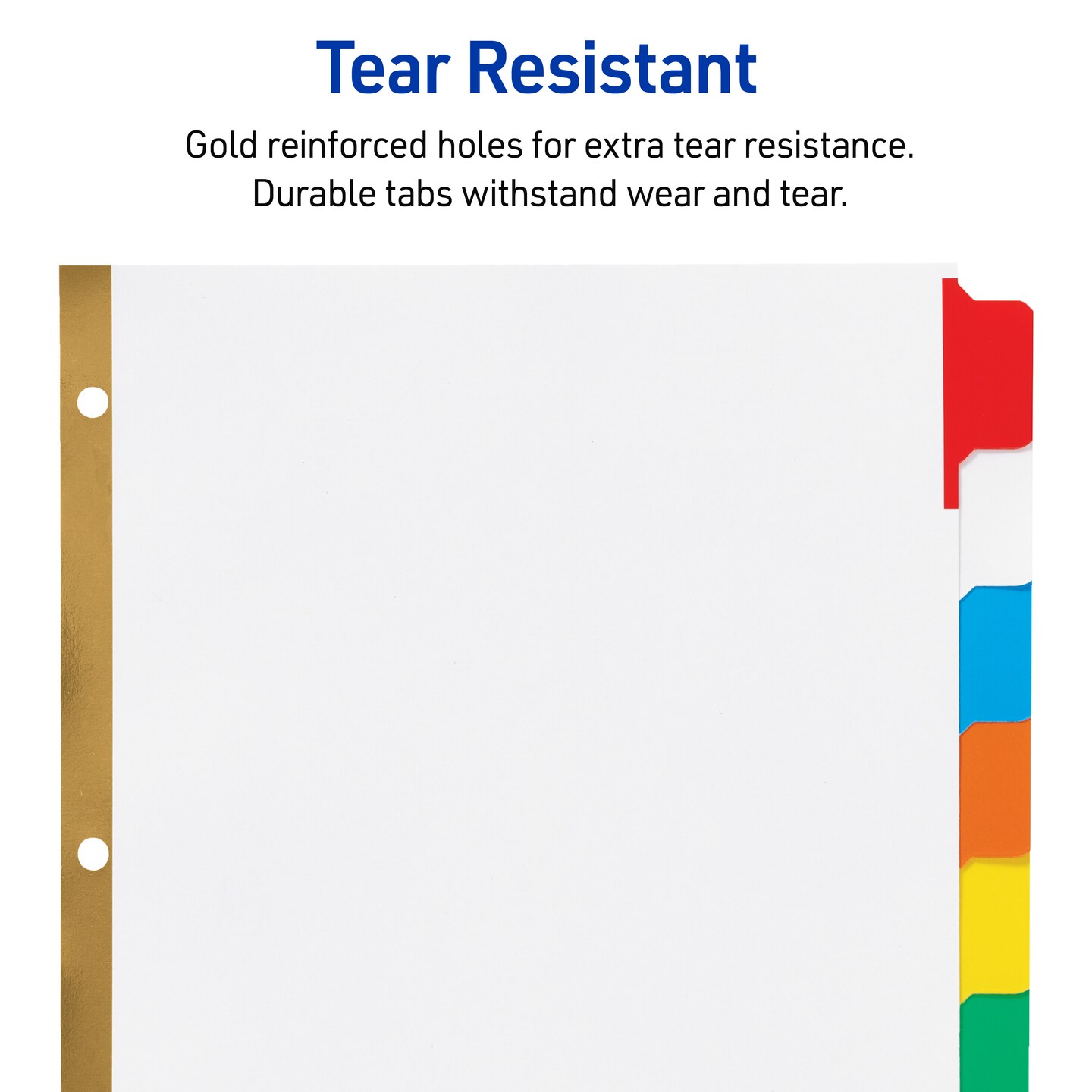 Avery Big Tab Write & Erase Dividers for 3 Ring Binders, 8-Tab Set, Multicolor Divider Tabs, Great for Organizing Projects, Reports, Finances, and More (6-Pack of 23079)