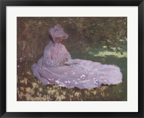 Framed Art Springtime by Claude Monet Wall Decor 18x24 Artwork