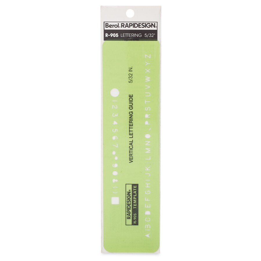 Rapidesign Gothic Vertical Letter & Number Template - 5/32" Size, 1 Each