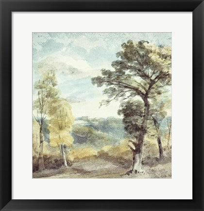 Framed Art Landscape with Trees and a Distant Mansion by John Constable Wall Decor 18x24 Artwork