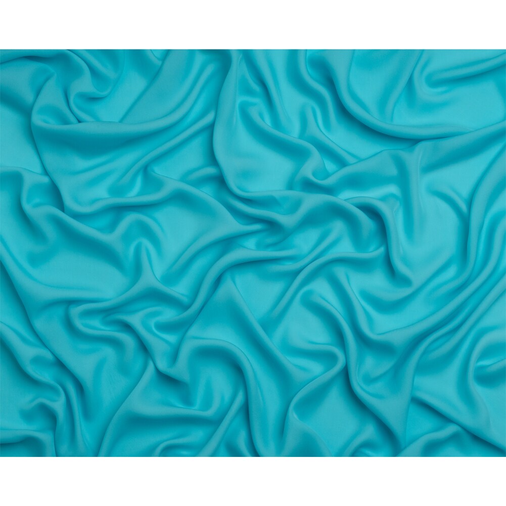 1 Yard Angel Blue Silk Double Georgette Fabric Premium Collection Drapey Solid 44 inch Width