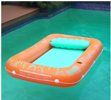Inflatable Pool Float for Ultimate Summer Fun | 80&#x22;L x 58&#x22;W x 9&#x22;H | Orange