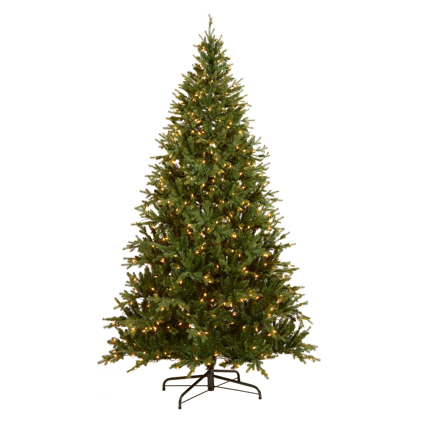 National Tree Company Pre-Lit Feel Real® Artificial Christmas Tree, Green, Samson Fir, 700 Clear Lights, Includes Stand, 7.5 Feet