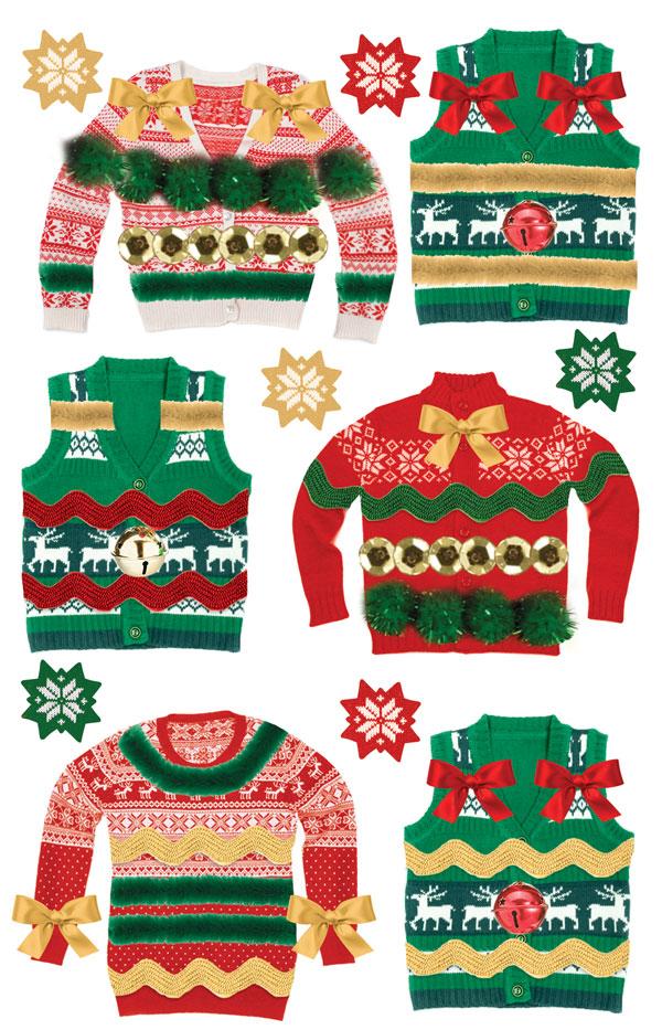 Paper House Ugly Christmas Sweaters Dimensional Stickers