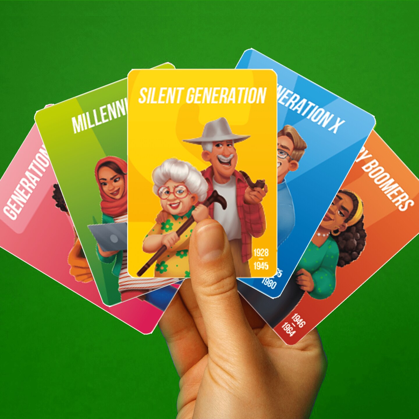 QUOKKA OK Boomer Family Game - Board Games for Family Night - Trivia Card Games for Adults & Family - Fun Party Millennials vs Boomers Game for All Ages 15+