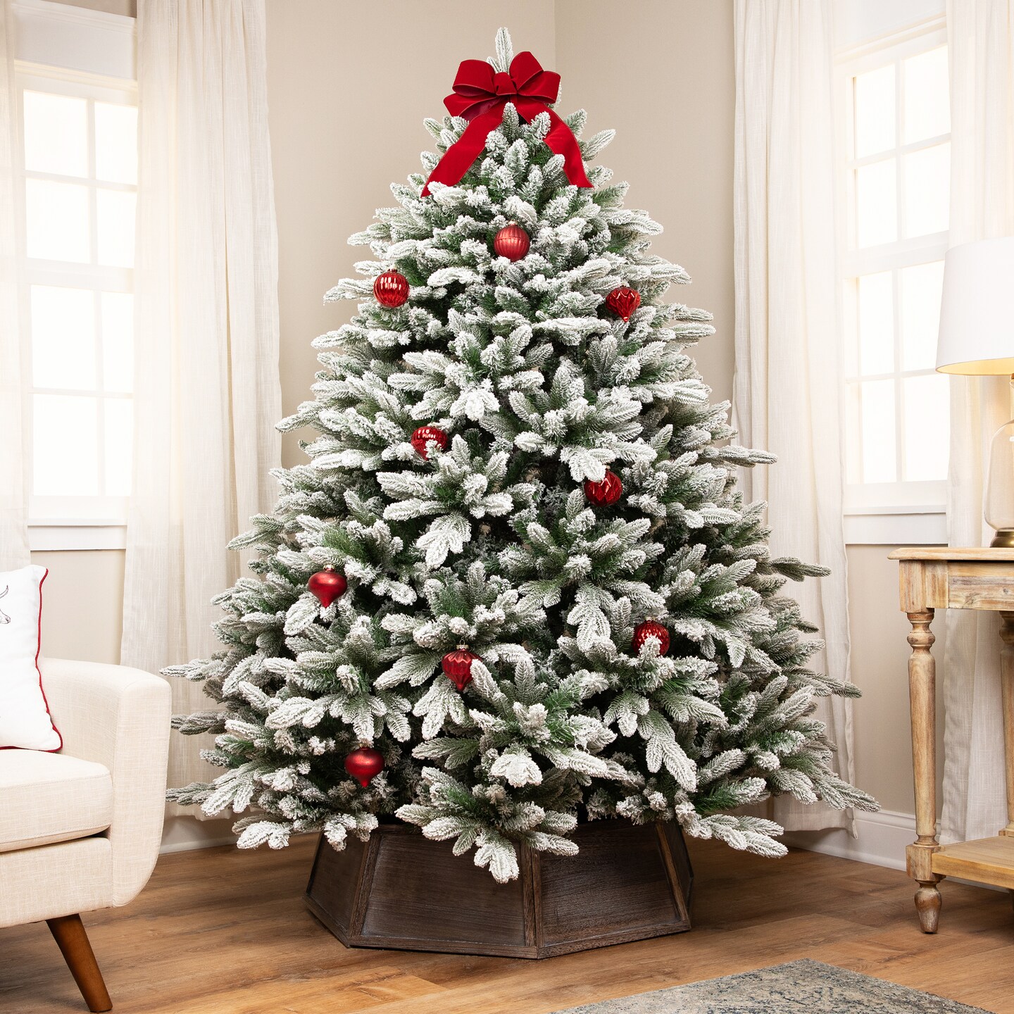 Northlight Real Touch&#x2122;&#xFE0F;Mountain Pearl Flocked Artificial Christmas Tree - 6.5&#x27; - Unlit