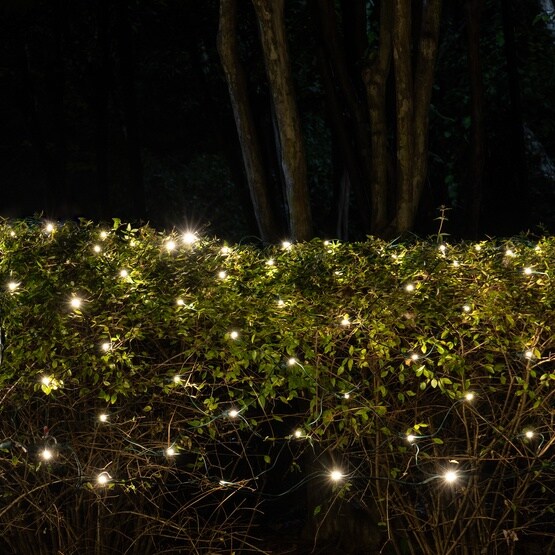 5mm 4&#x27; x 6&#x27; Warm White SoftTwinkle LED Net Lights, Green Wire