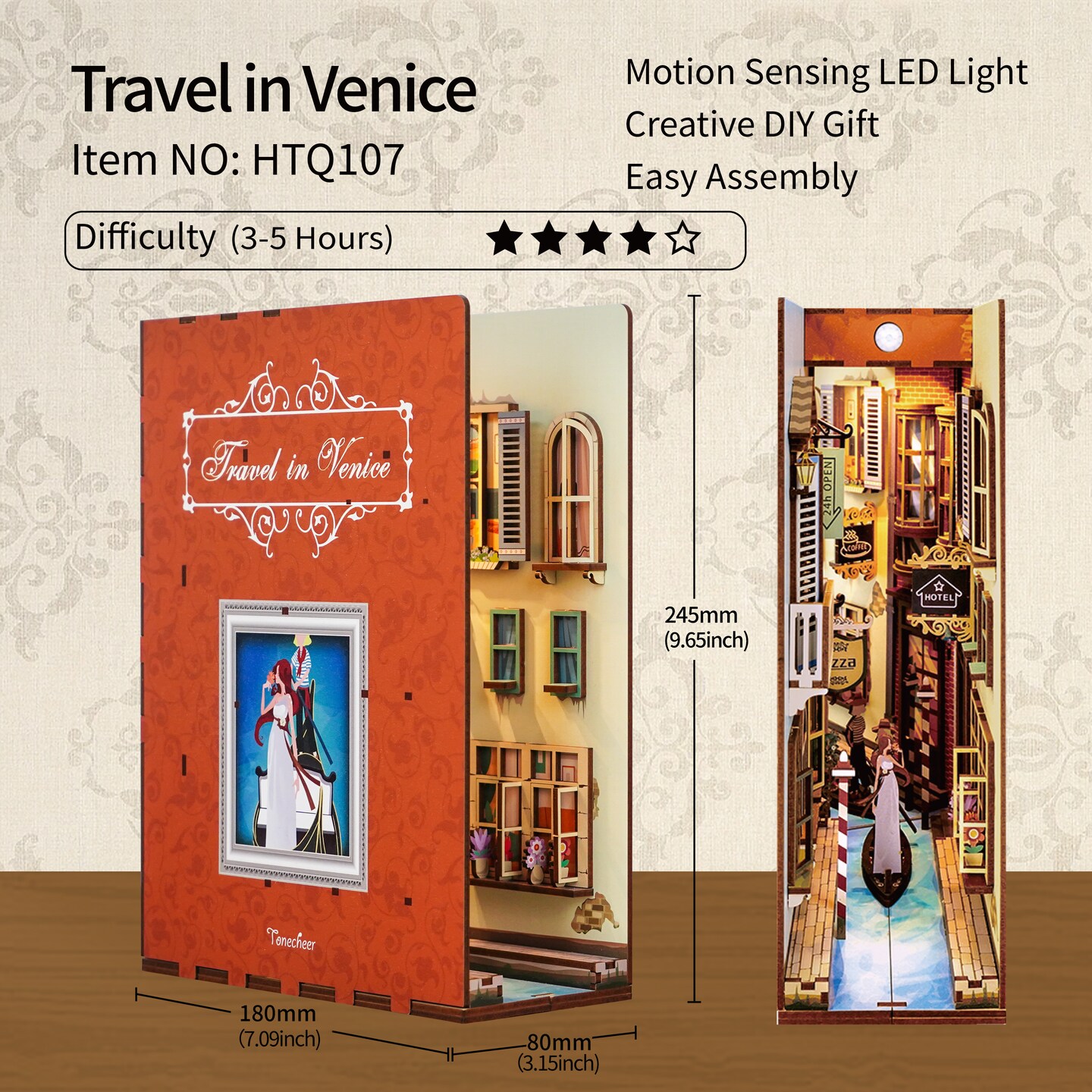 DIY Miniature Book Nook Kit | Travel in Venice